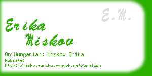 erika miskov business card